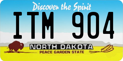 ND license plate ITM904