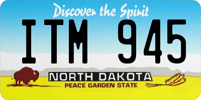 ND license plate ITM945