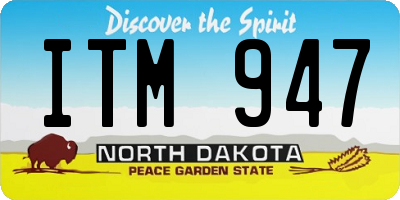 ND license plate ITM947