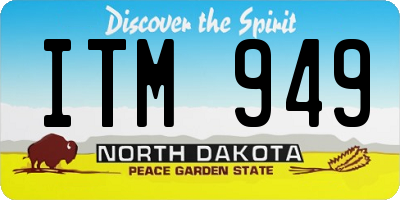 ND license plate ITM949