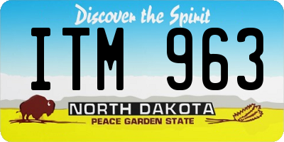 ND license plate ITM963