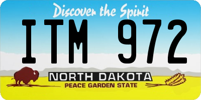 ND license plate ITM972