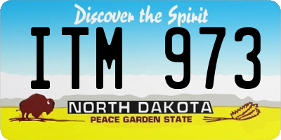 ND license plate ITM973