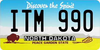 ND license plate ITM990
