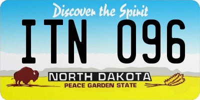 ND license plate ITN096