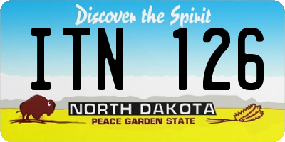 ND license plate ITN126