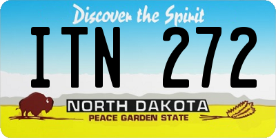 ND license plate ITN272