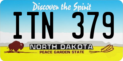 ND license plate ITN379