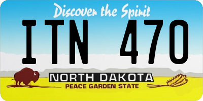 ND license plate ITN470