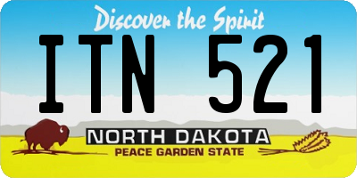 ND license plate ITN521