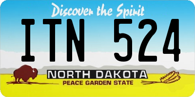 ND license plate ITN524