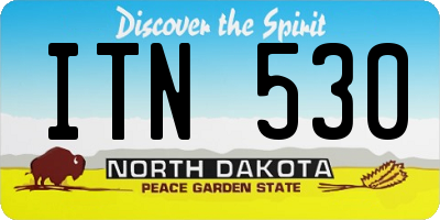 ND license plate ITN530