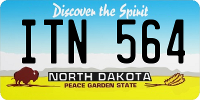 ND license plate ITN564
