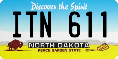 ND license plate ITN611