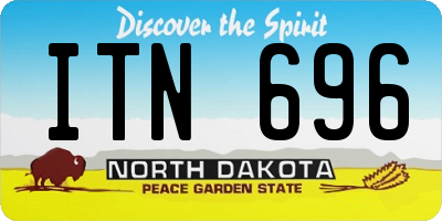 ND license plate ITN696