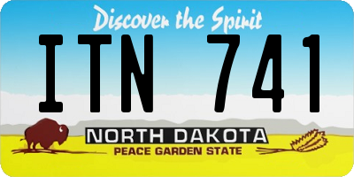 ND license plate ITN741