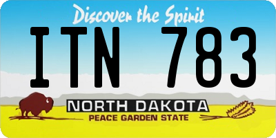 ND license plate ITN783