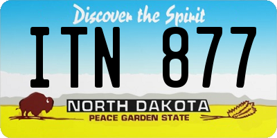 ND license plate ITN877