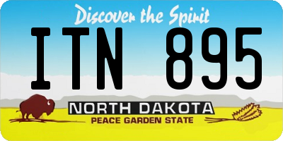 ND license plate ITN895