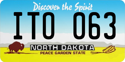 ND license plate ITO063