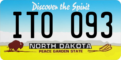 ND license plate ITO093
