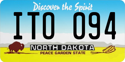ND license plate ITO094