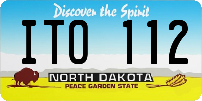 ND license plate ITO112