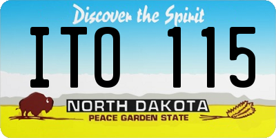 ND license plate ITO115