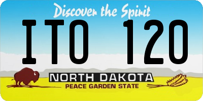 ND license plate ITO120