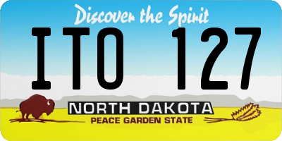 ND license plate ITO127