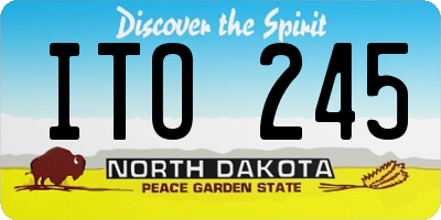 ND license plate ITO245