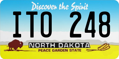 ND license plate ITO248