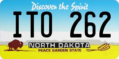 ND license plate ITO262
