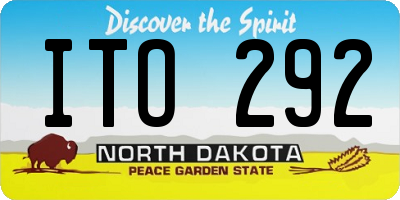 ND license plate ITO292