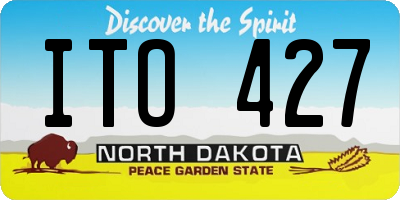 ND license plate ITO427