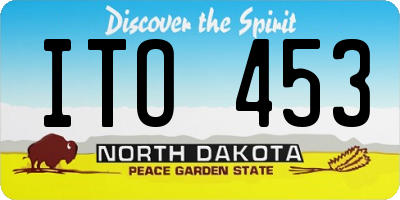 ND license plate ITO453