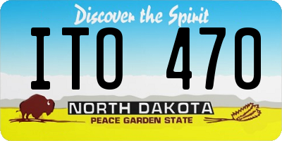ND license plate ITO470