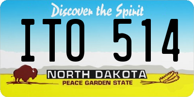 ND license plate ITO514