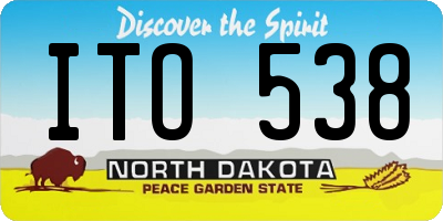ND license plate ITO538