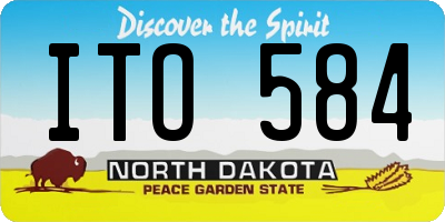 ND license plate ITO584