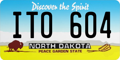 ND license plate ITO604