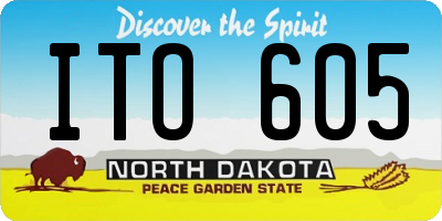 ND license plate ITO605
