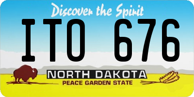 ND license plate ITO676