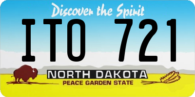 ND license plate ITO721