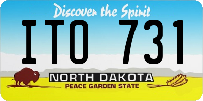 ND license plate ITO731