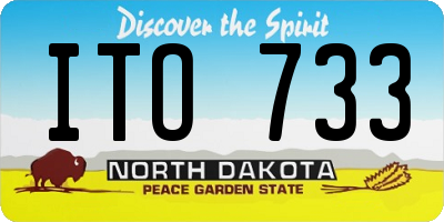 ND license plate ITO733