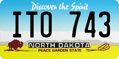 ND license plate ITO743