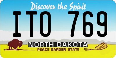 ND license plate ITO769