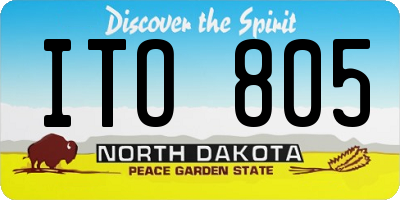 ND license plate ITO805