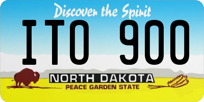ND license plate ITO900